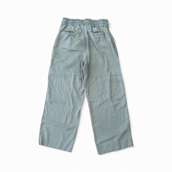 Quince Vintage Wash Tencel Wide Leg Drawstring Pants in Olive Green Sz Medium - Picture 2 of 8